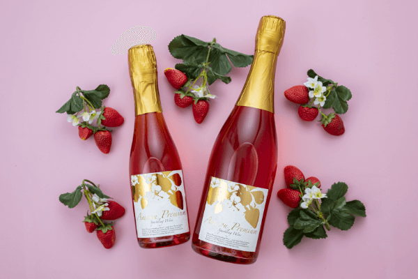 あまおうスパークリングワイン 1日40杯限定!